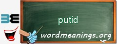 WordMeaning blackboard for putid